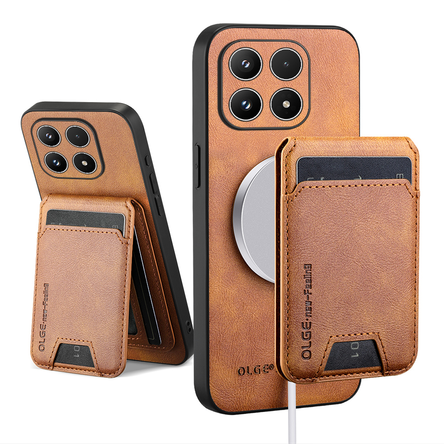 Leather Wallet Card Holder Phone Cover - Brieftaschen-Kartenhalter-Handyhülle für Xiaomi 17, Magnetabdeckung, Leder