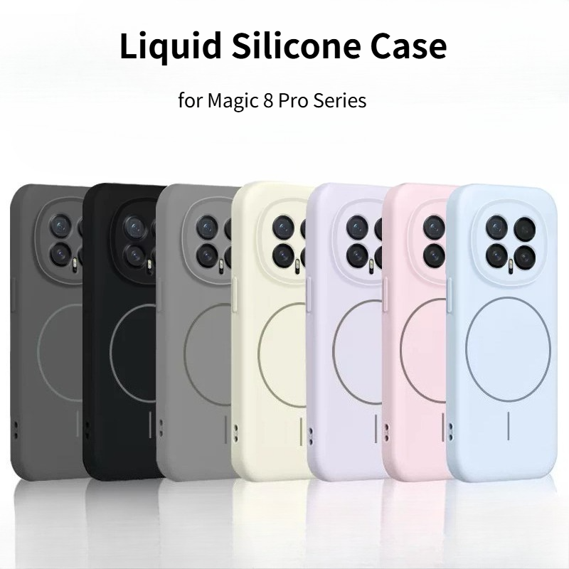 Liquid Silicone Magnetic Phone Case - Modische Original Flüssig-Silikon Handyhülle für Honor