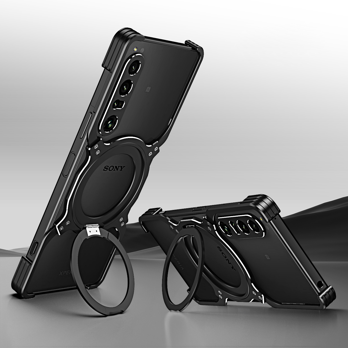Metal Bumper Aluminum Frame Case - Randloses magnetisches Metallgehäuse für Sony Xperia