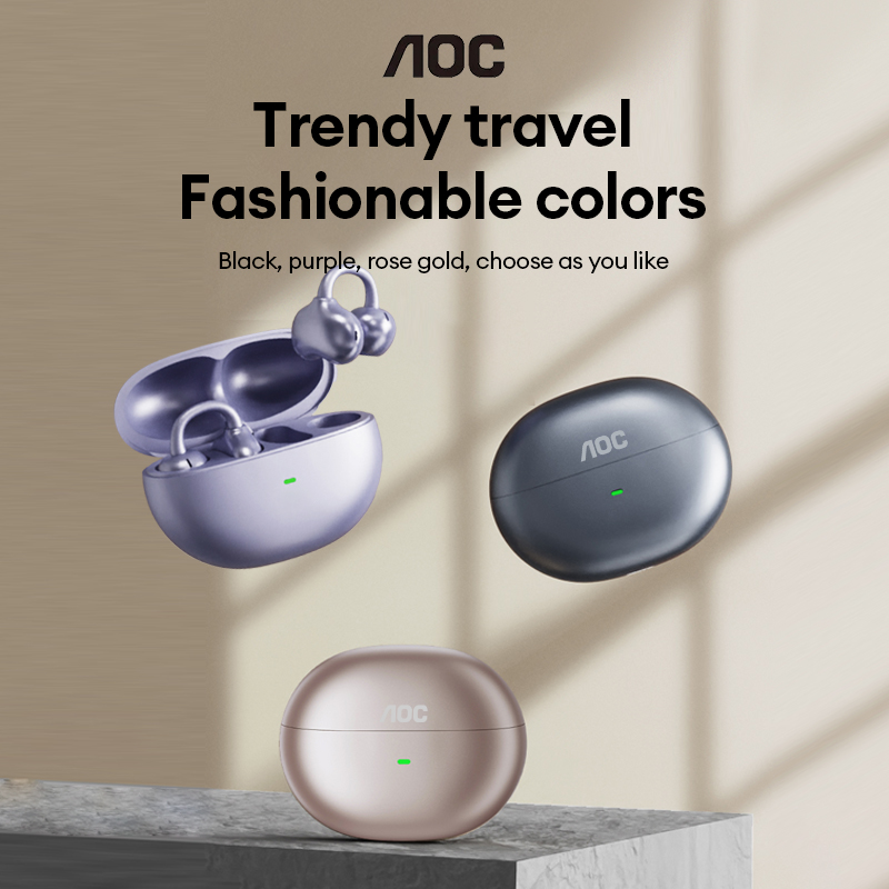 Earphones - AOC ACD2544 Kabellose Bluetooth-Ohrbügel-Kopfhörer Open-Ear-Kopfhörer Surround-Stereo-Sound