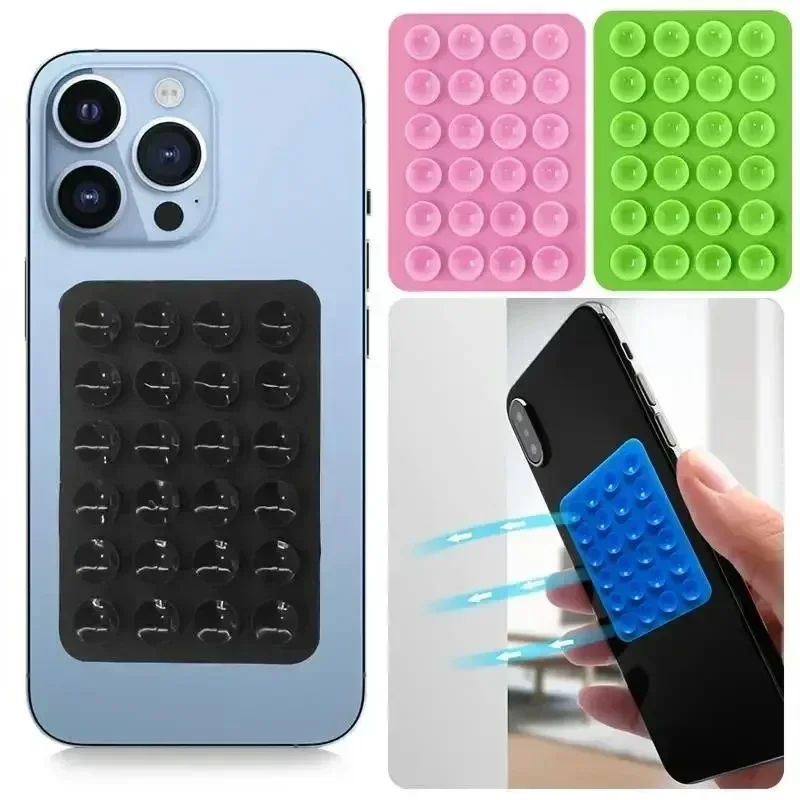 Phone Cases - Multifunktionale Silikon-Saugnapf-Handyhalterung, Wandhalterung, quadratisch, rutschfest, einseitige