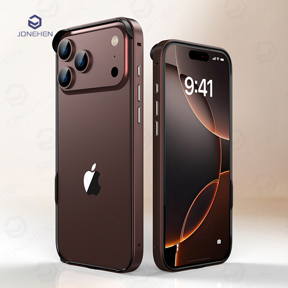 Metal Bumper Aluminum Frame Case - Leichtes Hybrid-Silikon-Rahmen-Aluminium-Metallgehäuse für iPhone 18 17