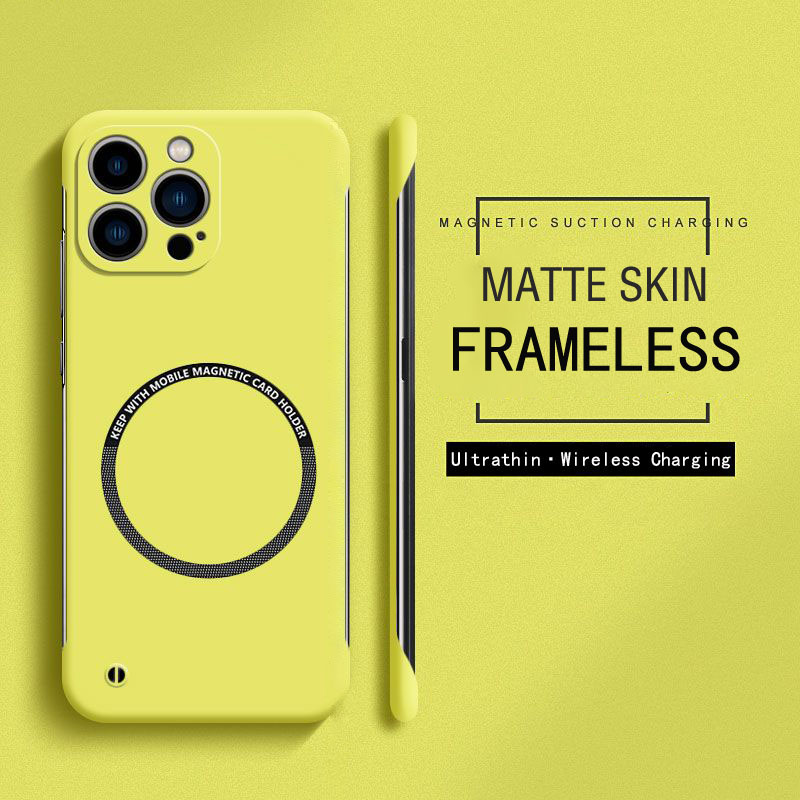 Matte Hard Pc Back Case - Rahmenlose magnetische für Magsafe Slim Hülle
