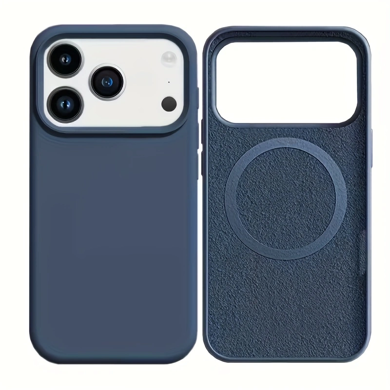 Liquid Silicone Magnetic Phone Case - Einfarbige Flüssigsilikon-Magnetische Kabellose Ladehülle für iPhone