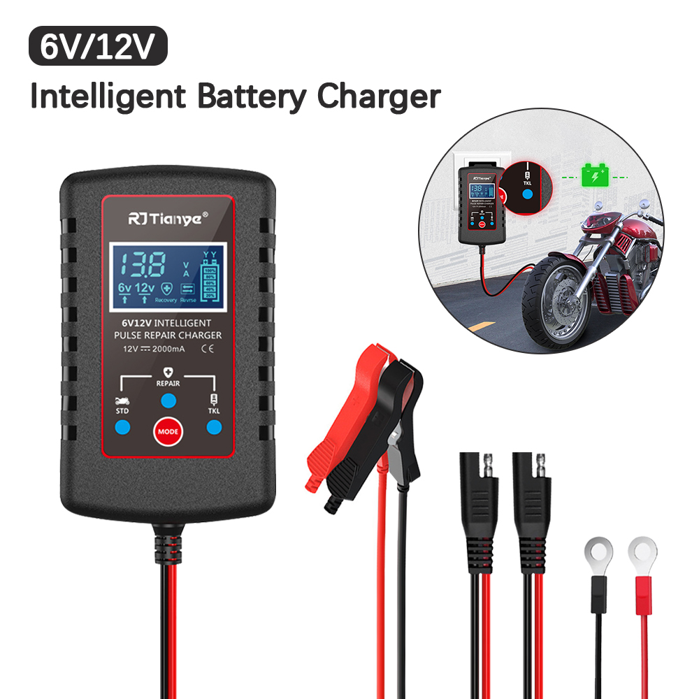 Chargers - Intelligentes Batterieladegerät für Motorrad-Rasenmäher, Auto, automatisches