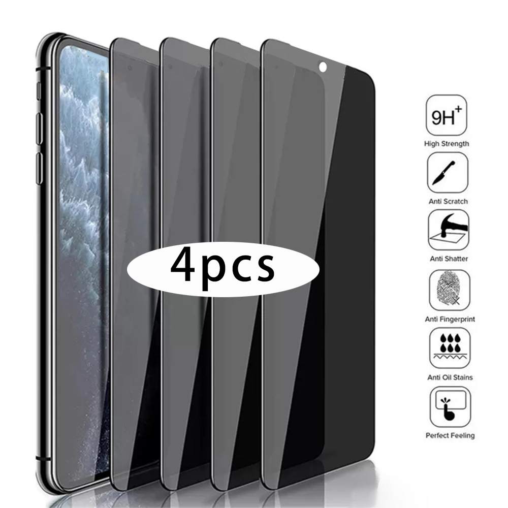Anti Peek Privacy Tempered Glass - 4 PCS Anti Spähen Gehärtetem Glas