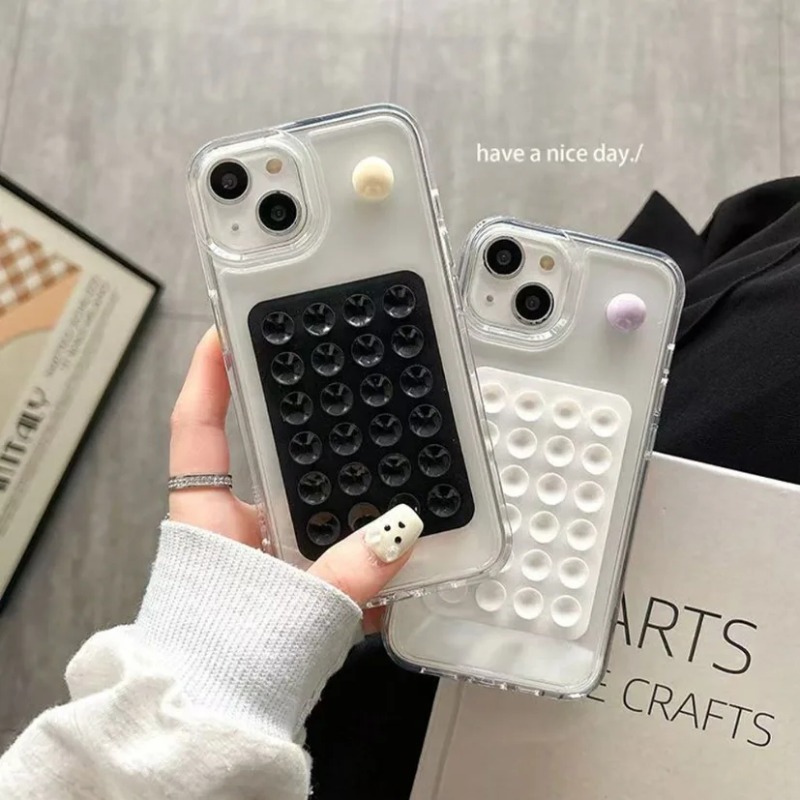Phone Stands - Silikon-Saugnapf-Handyhalter-Matte, multifunktionaler Saugnapf-Wandständer, quadratisch, rutschfest, einseitige