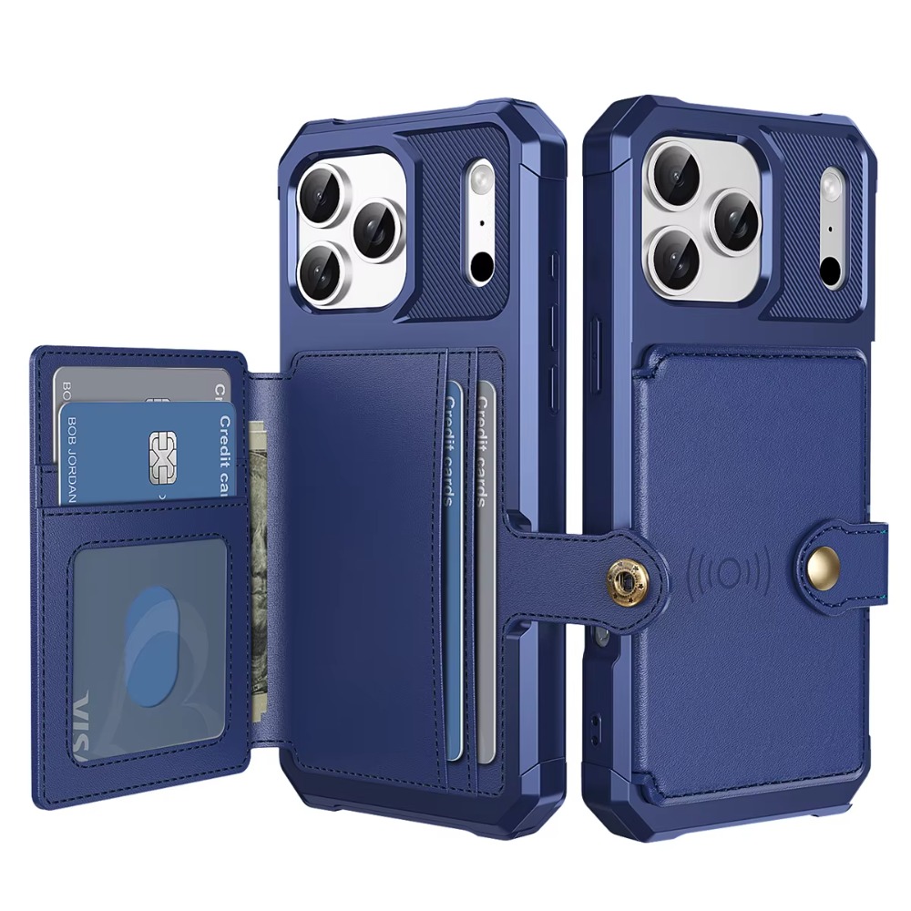 Leather Wallet Card Holder Phone Cover - Brieftaschen-Handyhülle mit Kartenhalter für Apple iPhone