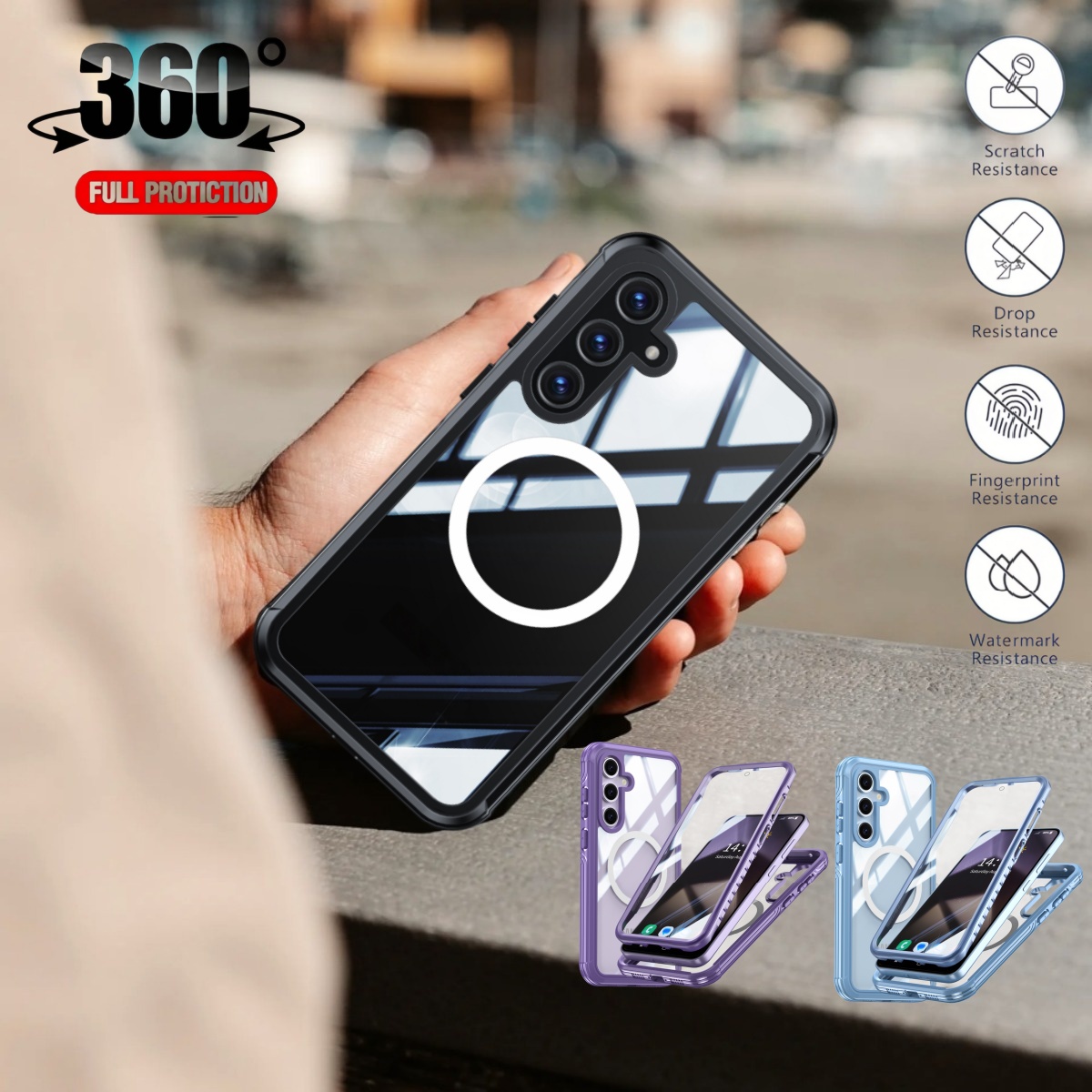Heavy Duty 360 Full Body Protective Case - 360 ° Ganzkörper-Schutzhülle für Samsung A57