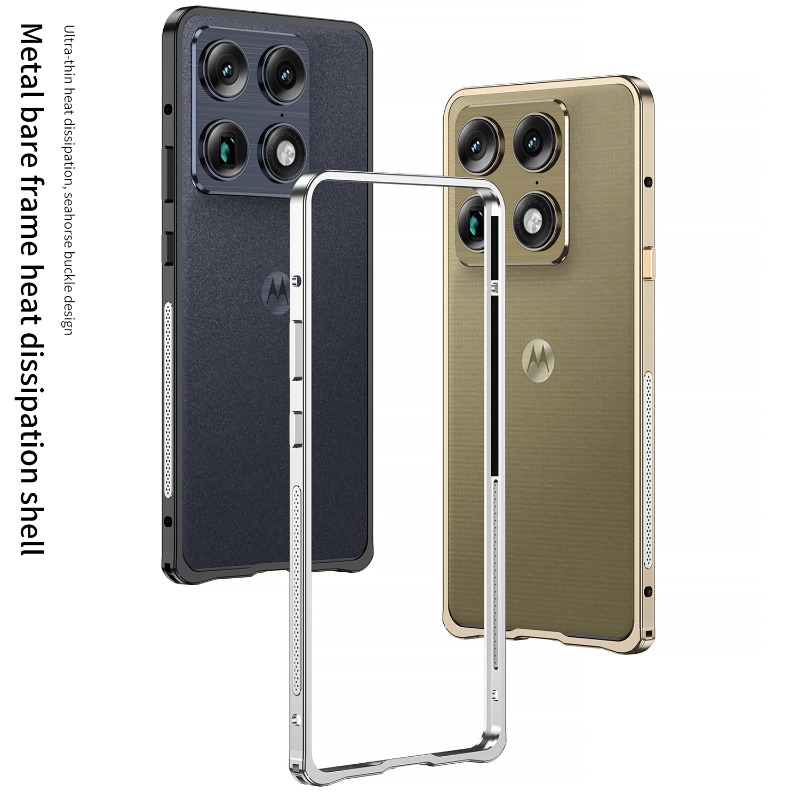 Metal Bumper Aluminum Frame Case - Abnehmbare, ultradünne Metallschutzhülle für Motorola Signature