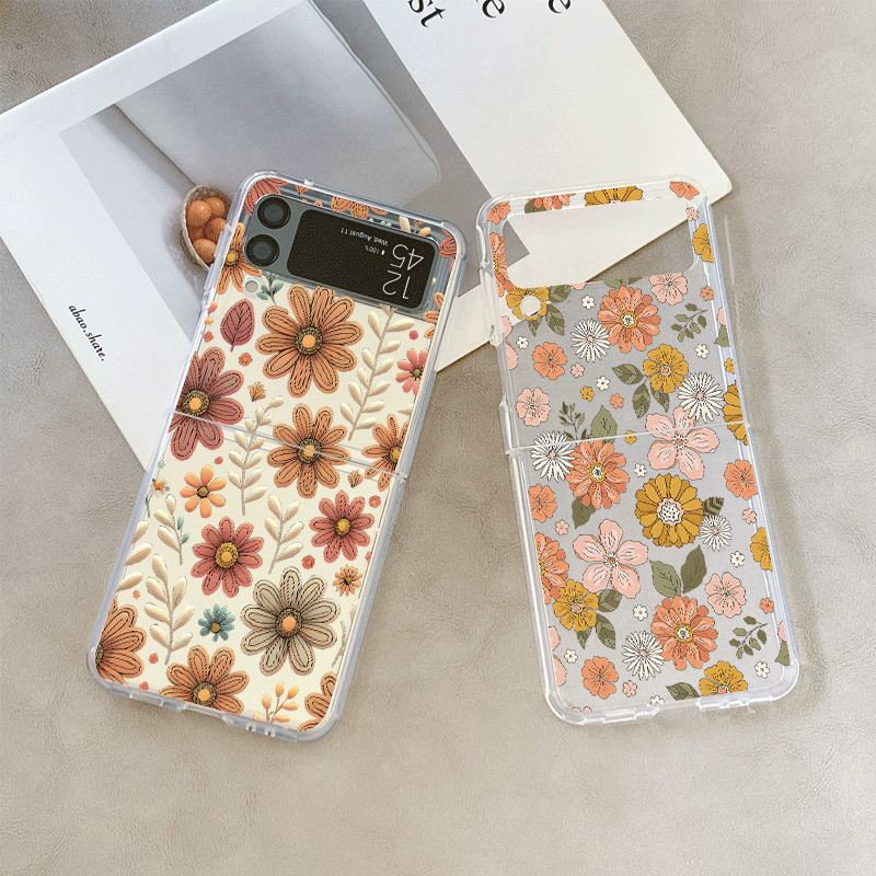 Vintage Floral Pattern Soft Case - Vintage Blumendruck Handyhülle für Samsung Galaxy