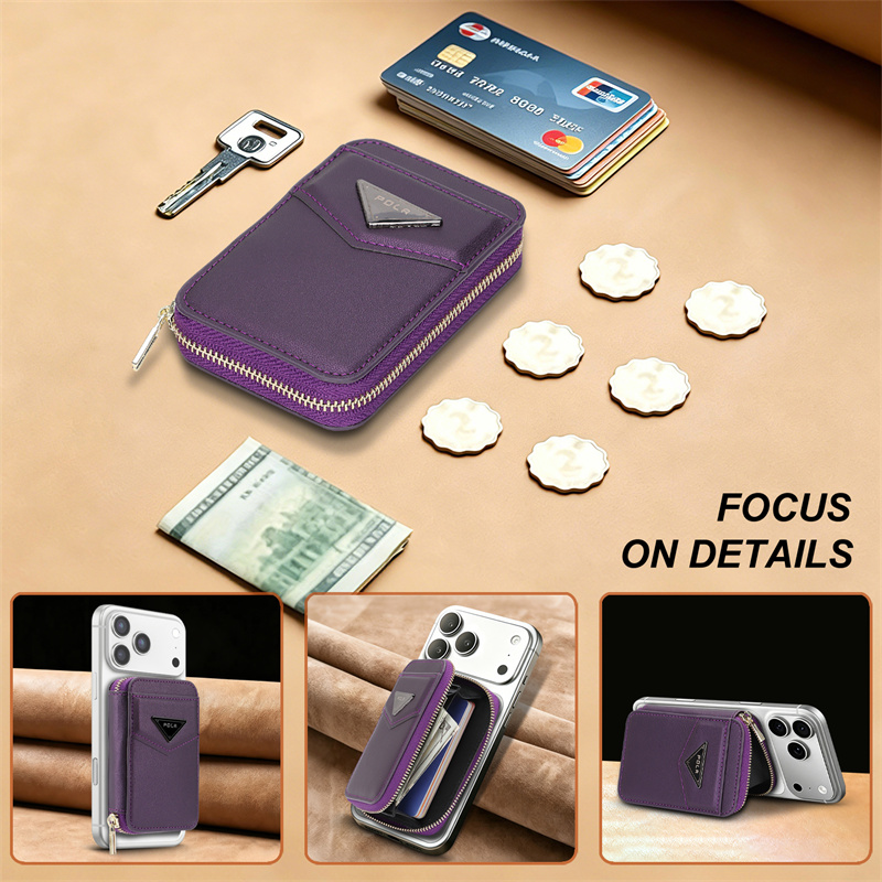 Reißverschluss-Brieftasche Kar – Leather Wallet Card Holder Phone Cover Bewertung und Preis