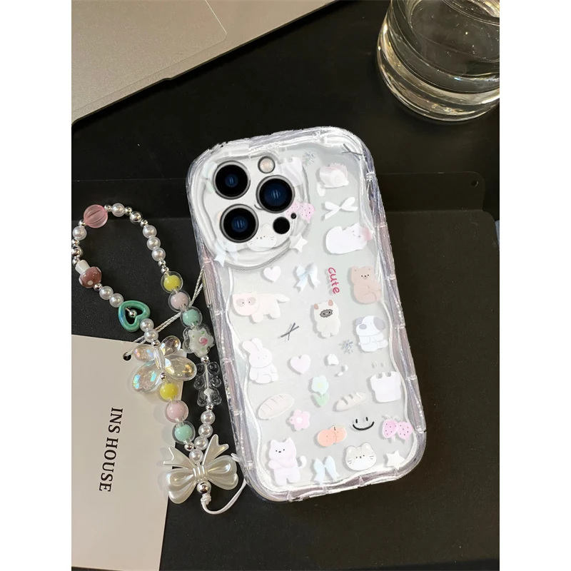 Süße Katze Schleife Handgelenk – Cute Cartoon Wrist Strap Silicone Case Bewertung und Preis