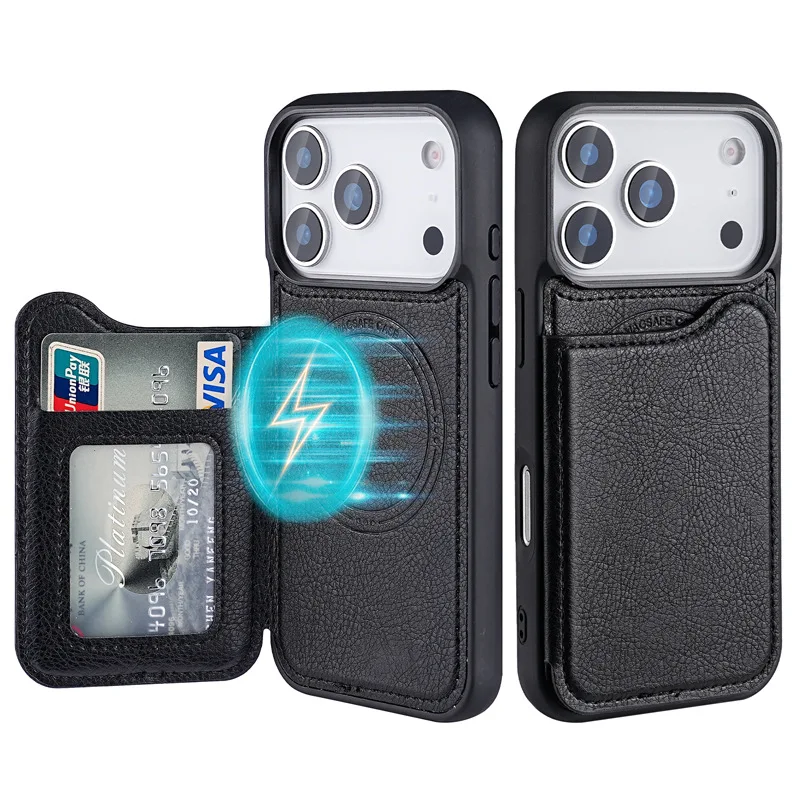 Magsafe Magnetische Leder-Brie – Leather Wallet Card Holder Phone Cover Bewertung und Preis