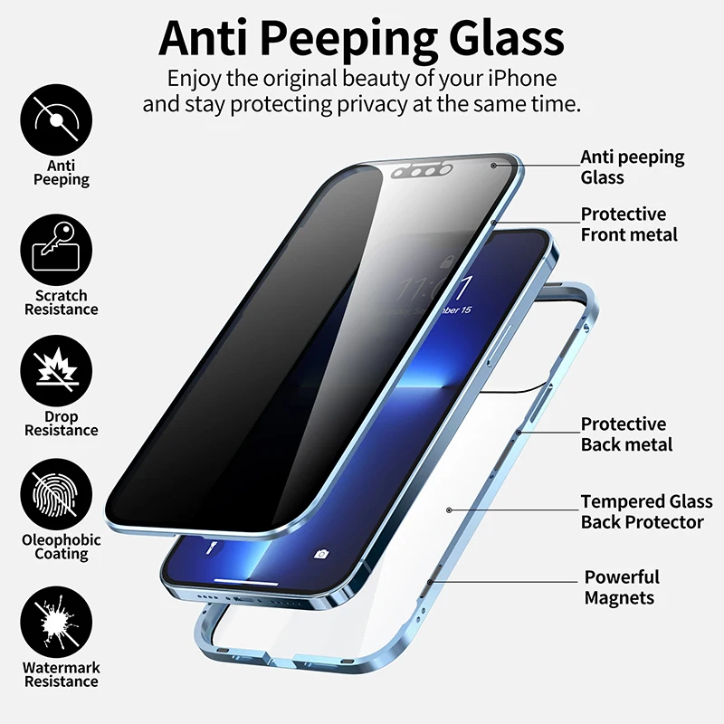 Für iPhone Air Datenschutz Ant – Anti Spy Privacy Glass Case Bewertung und Preis