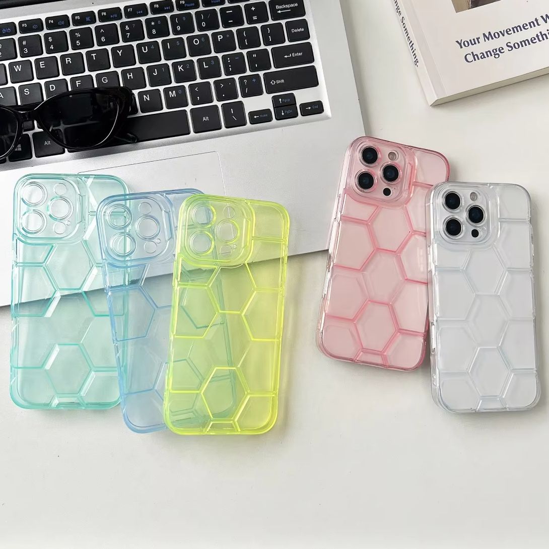 Wabenförmige geometrische Fußb – Clear Shockproof Bumper Case Bewertung und Preis