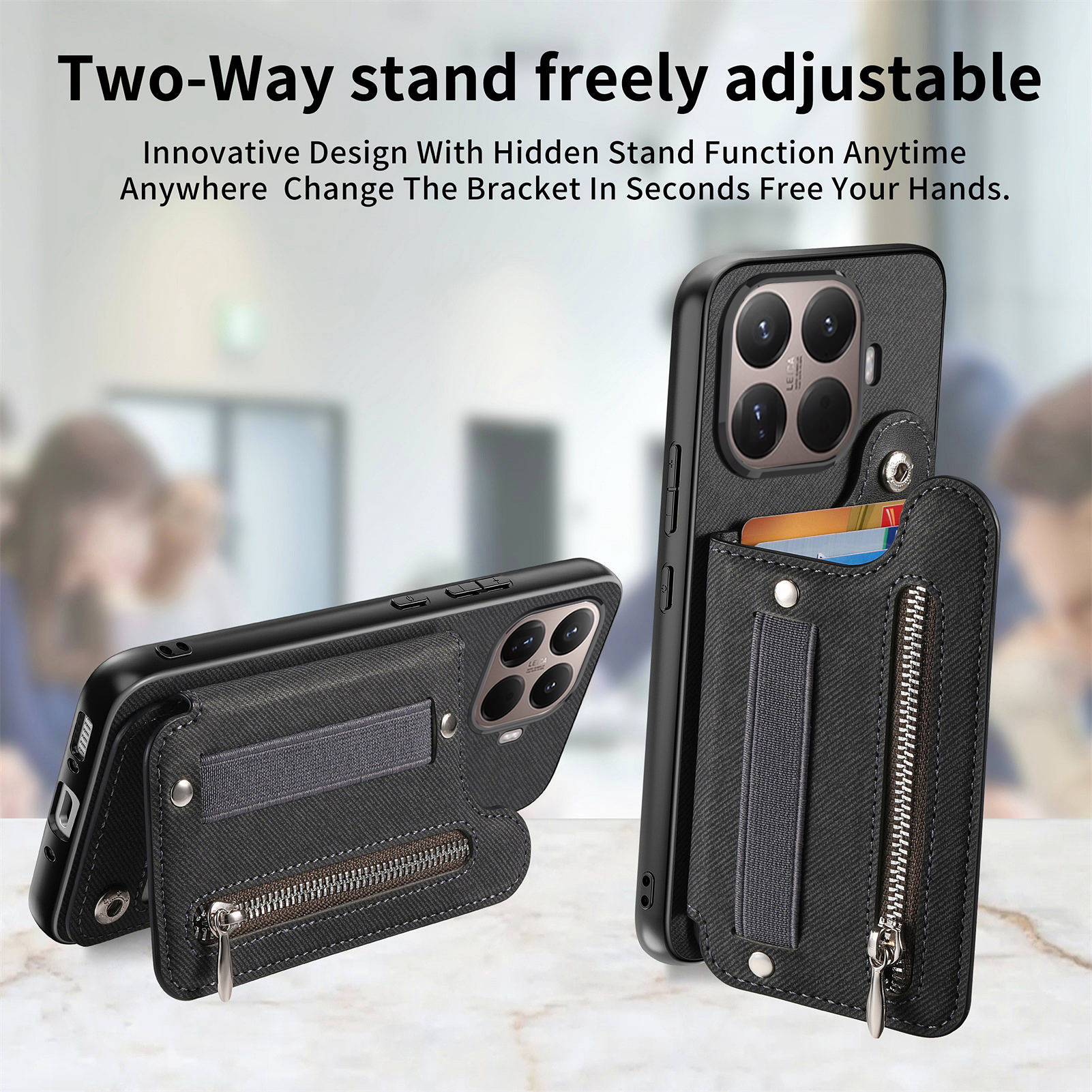 RFID-Armband-Geldbörse aus Led – Leather Wallet Card Holder Phone Cover Bewertung und Preis